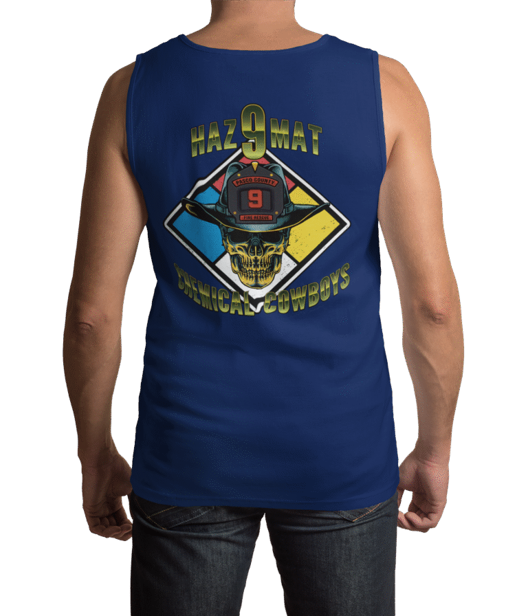 sleeveless hazmat blue