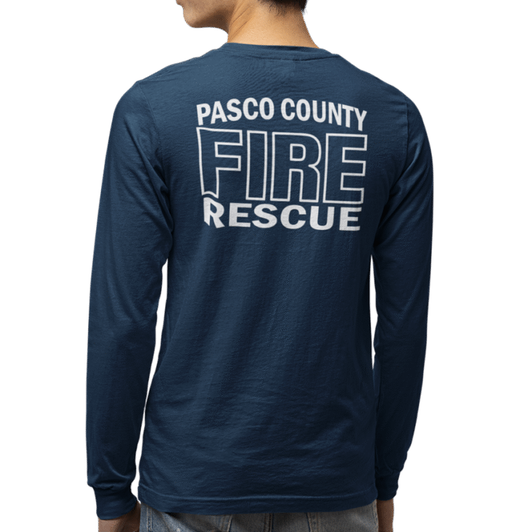 Fire long sleeve gildan navy